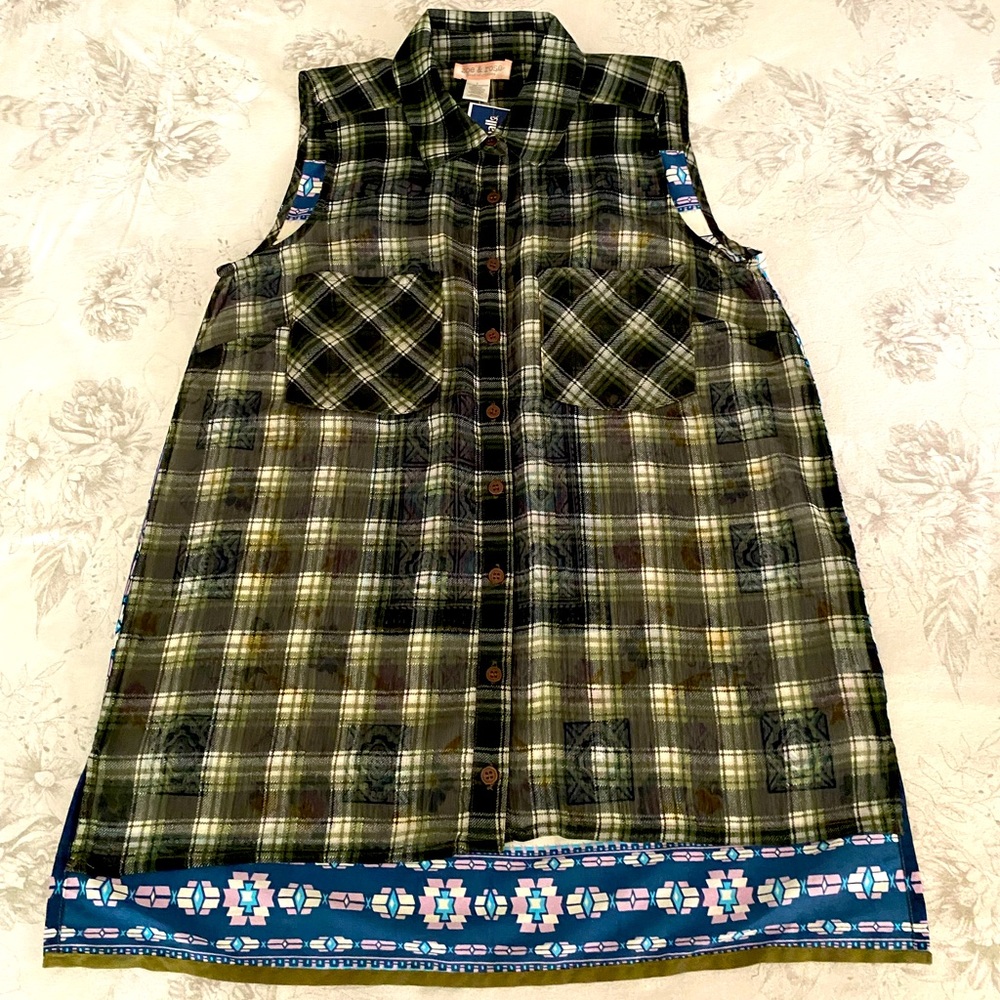 Band of Gypsies NWT sleeveless shirtdress
